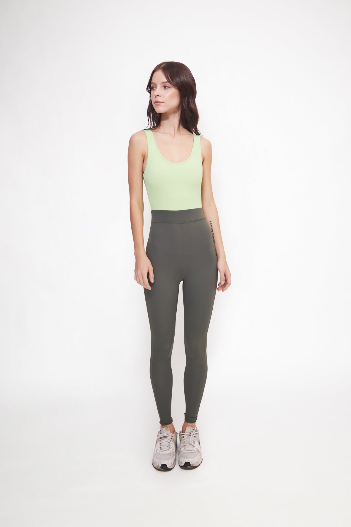 The Bicolor Green Bodysuit